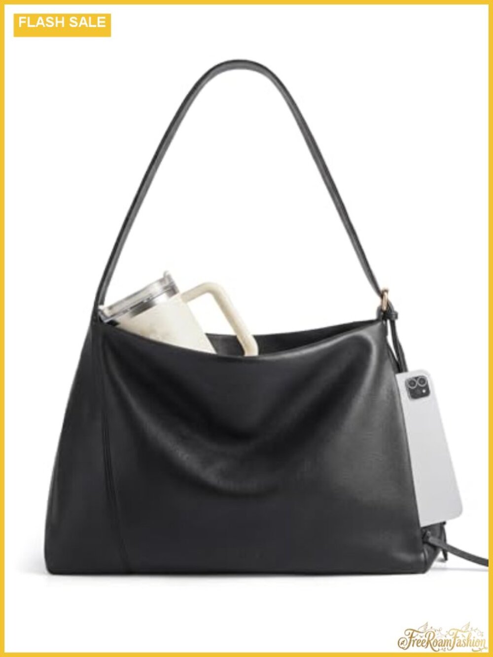 Vegan Leather Hobo Bag for Women, Large Tote Shoulder Purse, 3 Way Carry